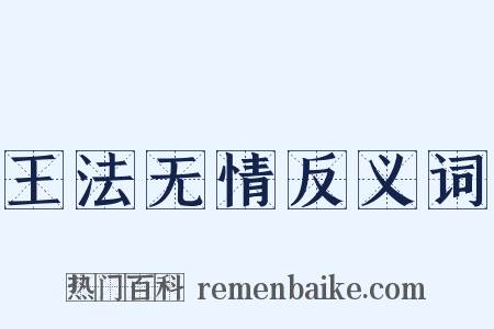 王法无情反义词是什么意思的图片